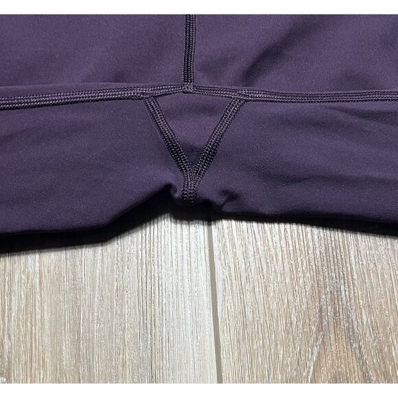 Lululemon In Movement Purple Everlux Cropped Leggings - Women Size 6 *Stained - Picture 5 of 15